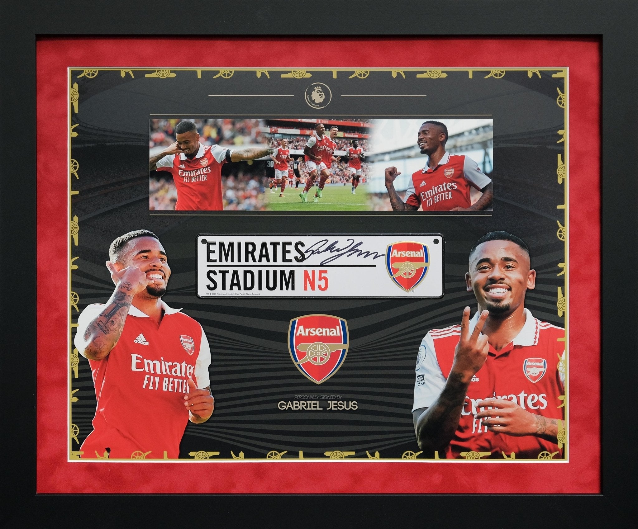 Gabriel Jesus Signed Mini Roadsign Framed Display - Memorabilia Framers Shop